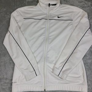 Nike Mens Size Large‎ Tracksuit Activewear Walking Suit White Piping Y2K